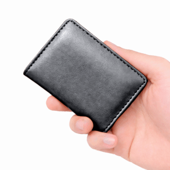 WAGLOK Korean Style Compact PU Leather Wallet for Men & Women – Black (3758427)